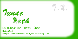 tunde meth business card
